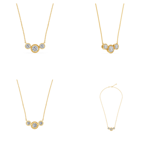Alta calidad VS Clarity EF Color 2.16cts Lab Grown Diamond Necklace 14K Cadena de cable de oro blanco para bodas Fiestas Regalo de mujer - Product Image 2