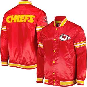 TITLISTS Kansas City Chiefs Rouge le Pick & Roll Sublimé Satin Varsity Vestes - Product Image 1