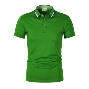 Logo personnalisé 2025 T-shirts polo pour hommes 240g Chemises de golf en coton et polyester Motif solide personnalisable - Product Image 1