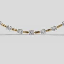 Collier barre en or 9 carats 14K avec diamant de laboratoire |   Collier minimaliste avec pendentif diamant |   Collier délicat pour tous les jours |   Cadeau d'anniversaire - Product Image 4