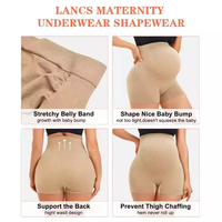 Pantalones Cortos de Maternidad de Cintura Elástica de Alta Gama, Moldeadores de Abdomen y Muslos