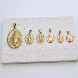 Colgantes religiosos católicos <span class=keywords><strong>de</strong></span> 18 quilates personalizados, colgantes <span class=keywords><strong>de</strong></span> <span class=keywords><strong>Virgen</strong></span> <span class=keywords><strong>de</strong></span> <span class=keywords><strong>Guadalupe</strong></span>, <span class=keywords><strong>Virgen</strong></span> María, para fabricación <span class=keywords><strong>de</strong></span> joyas DIY - Product Image 1
