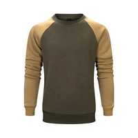 OEM personalizado Color sólido de manga larga de los hombres de cuello redondo sudadera último diseño en relieve Logo Material polar invierno añadir su propio 3D