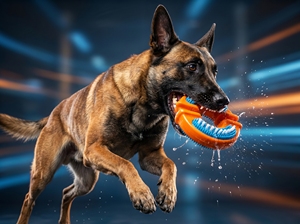 Juguete para Perros Ledu Toys Chew & Brush Squeaky Ring – Juguete de Goma con Cerdas para Masticar y Limpiar los Dientes - Product Image 2