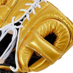 ชุดฝึกชกมวยหนังแท้แบบออกแบบได้เองสีทองทนทานมีเชือกผูกสำหรับฝึกชกมวย - Product Image 5