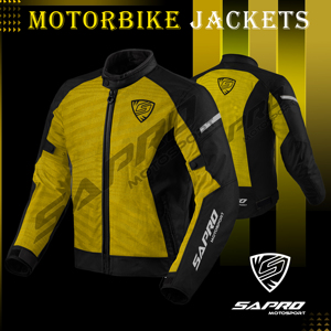 SAPRO INDUSTRIES All-Season Waterproof Reflective Safety <b>Motorcycle</b> <b>Jacket</b> Breathable Mesh % Polyester Plus Size Reinforced - Product Image 5