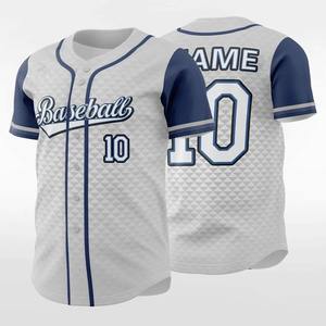 Vente en gros de chemise professionnelle en jersey de baseball à boutons avec logo personnalisé uniformes de football vêtements de sport de haute qualité à manches courtes - Product Image 5