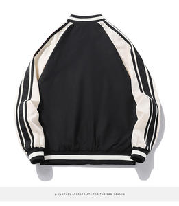 Chaqueta Varsity Unisex Personalizada Popular para Invierno, Cuello Redondo, Logotipo Frontal, Cuero Ecológico Reversible, Transpirable y de Secado Rápido - Product Image 3