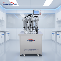 Machine de remplissage automatique haute précision à 4 têtes, contrôlée par PLC, avec écran tactile, pour liquides (200 ml), parfum, huile essentielle, eau pure, lait, en verre