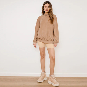 เสื้อสเวตเตอร์แบบสวมศีรษะเปิดไหล่สำหรับผู้หญิงไซส์ใหญ่พิเศษเสื้อเบลาส์และเสื้อสำหรับผู้หญิง - Product Image 1