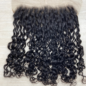 Luxe romantique bouclés Frontal 13x6 16 pouces vietnamien cheveux humains HD dentelle prix de gros - Product Image 1