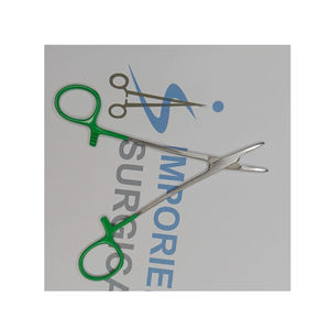 Soporte de aguja de acero inoxidable de alta calidad, abrazadera de sutura médica reutilizable, instrumentos quirúrgicos, hemostato recto Curvo - Product Image 3