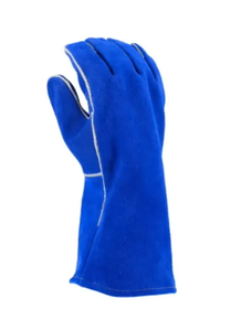 Guantes de Soldadura de Cuero/Algodón hasta el Codo, Resistentes al Calor, Transpirables, Antideslizantes, Estilo Simple, para Soldadura MIG de Alta Resistencia - Product Image 5