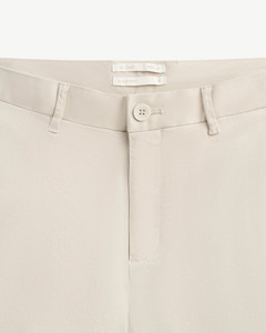 กางเกงสีกากีสำหรับผู้ชายชุดสูทคุณภาพสูงสำหรับผู้ชายกางเกงผ้าสแปนเด็กซ์แบบเรียบใส่สบายมีซิปฟอก - Product Image 6