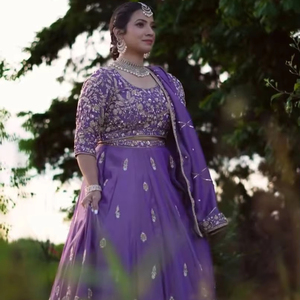Lehenga choli ชุดปักด้ายและลำดับงานปาร์ตี้สำหรับงานแต่งงาน lengha เสื้อล่าสุด ghaghra choli - Product Image 1