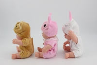 Poupée en silicone mignonne de 21 cm avec des tenues d'animaux