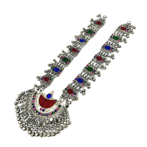 Ensemble collier et boucles d'oreilles afghans Bijoux kuchi de haute qualité pour mariage de mariée Fait à la main - Product Image 1