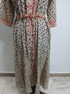 Vestido maxi de algodón tejido con bloque de mano indio, ecológico, 100% algodón, estampado de Bagru, ropa de verano, novia personalizada, regalo de boda, venta - Product Image 6