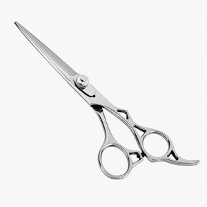 Ciseaux de coiffure professionnels en acier inoxydable, ciseaux de salon argentés, logo personnalisé, ciseaux de coiffure - Product Image 4