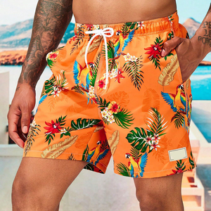 Pantalones cortos de calle informales de cintura media para hombre de alta calidad, ligeros, sostenibles, antiarrugas, patrón sólido, sublimación - Product Image 4