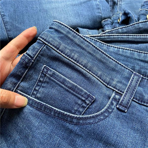 Pantalones Vaqueros de Mezclilla para Hombre, Estilo Hip Hop, Desgastados, Sólidos, Transpirables, Impermeables, Casuales, Rectos, Clásicos - Product Image 1