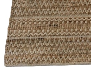 Tapis moderne indien en jute et coton fait à la main Tapis à motifs orientaux de couleur naturelle pour la maison ou le salon de l'hôtel - Product Image 2