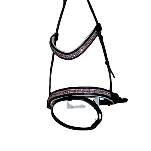 Hot Selling 100% Patent Leather Horse Racing Bridle Comfortable 3 Row <b>Crystal</b> Decoration Durable <b>Top</b> Supplier Product Low Price - Product Image 1