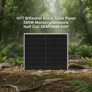 แผงโซลาร์เซลล์ HJT แบบสองหน้า สีดำ 585 วัตต์ โมโนคริสตัลไลน์ ฮาล์ฟเซลล์ รุ่น SKM585M-60H - Product Image 3
