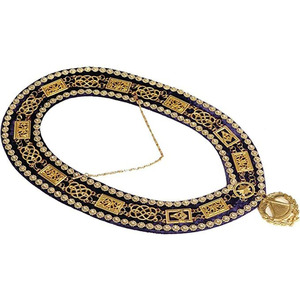 Grand Lodge Master Mason Delantales Collares de cadena Bordado a mano Novedad Masonic Regalia Conjunto de regalo personalizable - Product Image 3