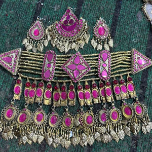 Style traditionnel afghan collier boucles d'oreilles ensemble vente chaude nouveaux bijoux anciens colliers faits à la main boucles d'oreilles ensembles de bijoux - Product Image 1