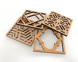 Nueva colección de alfombrillas de madera para tazas de té a un precio muy amigable, vajilla, cubiertos, posavasos, regalos de inauguración de la casa - Product Image 5