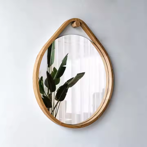 Modern Wall <b>Mirror</b> Made in India with High Quality <b>Wooden</b> <b>Frame</b> <b>Round</b> Wall <b>Mirror</b> by Azora Industries - Product Image 4