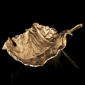 ชามตกแต่งดีไซน์ใหม่ล่าสุด ทำจากอะลูมิเนียมทรงกลม ขอบสีทอง ขัดเงาอย่างดี คุณภาพพรีเมียม - Product Image 2