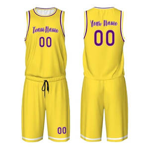 Ensembles de basket-ball pour hommes de qualité supérieure Logo personnalisé Uniformes respirants à séchage rapide Vêtements de basket-ball confortables en polyester 100% - Product Image 1