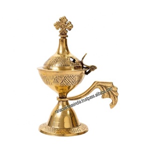 High Quality Durable Handmade Brass Charcoal <b>Incense</b> <b>Holder</b> & <b>Burner</b> 11cm Indian Style for Home Decor & Prayer/Pooja - Product Image 1