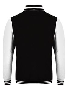 Chaqueta Varsity Moderna de Alta Calidad con Cuello Alto y Logotipo Frontal - Product Image 4