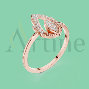 Elegant 18K Silver <b>CZ</b> Diamond <b>Ring</b> for Party Wear Jewelry - Product Image 1