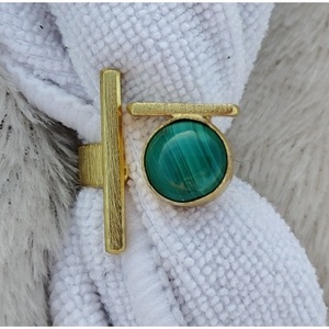 Adjustable Brass <b>Ring</b> Gold Plated <b>Labradorite</b> Gemstone Stylish and Trendy Stainless Steel Inlay Jewelry Gift for Any Occasion - Product Image 3