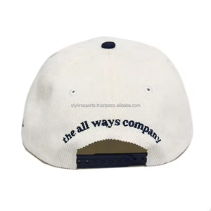 High Quality Custom Design Two-Tone 5-Panel Baseball Cap <b>Navy</b> White 3D Raised Embroidery Logo Lace Printed Sports Outdoor <b>Hat</b> - Product Image 2