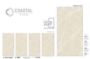 Baldosas interiores de porcelana Premium de alta calidad con diseño de mármol extraordinario-MARLIN IVORY - Product Image 2