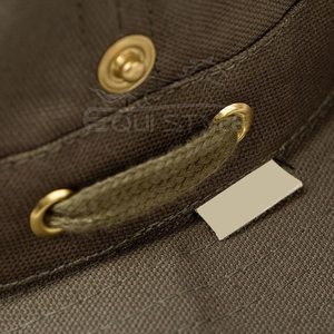 หมวกซาฟารีผ้าแคนวาสแบบสั่งทำหมวกกลางแจ้งกันน้ำได้สำหรับการเดินทางกันฝนหมวกชาวประมงขายส่ง - Product Image 3