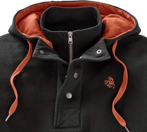 เสื้อมีฮู้ดโอเวอร์ไซส์ผ้าฝ้าย100% สีพื้น - Product Image 3