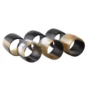 Buffalo Horn Napkin Ring Natural Color <b>Table</b> <b>Cloth</b> and Tissue Holder for Parties and Restaurant Decorative Use - Product Image 4