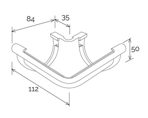 Materiali da costruzione in plastica PVC di qualità durevole grondaia per angolo acqua piovana a 90 gradi modello moderno per uso esterno del tetto - Product Image 2