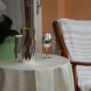 Set di due bicchieri da degustazione di vino placcati in argento realizzati in italia per l'inaugurazione della casa e i regali di nozze - Product Image 5