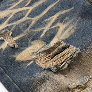 กางเกงยีนส์ขาสั้นผ้าฝ้ายของผู้ชายขาสั้นแบบแห้งเร็วระบายอากาศได้ดีสไตล์ลำลองยาวถึงเข่า - Product Image 4