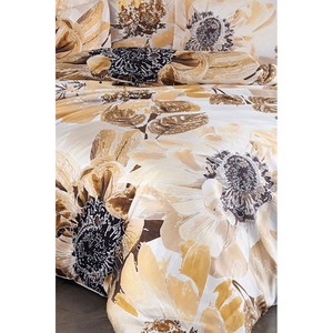 Varol Royal Satin 300TC Duvet Cover <b>Set</b> Double Duvet Cover Family Size-VICTORIA Woven Floral Satin Fabric Cotton for Home - Product Image 2