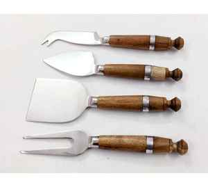 Nouveau design coupe-beurre 4 pièces ensemble d'outils à fromage en acier inoxydable et manche en résine couteau à fromage ensemble de couteaux de cuisine - Product Image 4