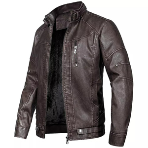 OEM venta al por mayor Unisex chaqueta de cuero genuino personalizado de los hombres de invierno Casual diseño de moda producto de alta calidad - Product Image 3