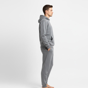 Sports inspiré imprimé hommes Streetwear 2-en-1 Design survêtement ensembles hiver à capuche cordon fermeture 100% coton respirant - Product Image 2